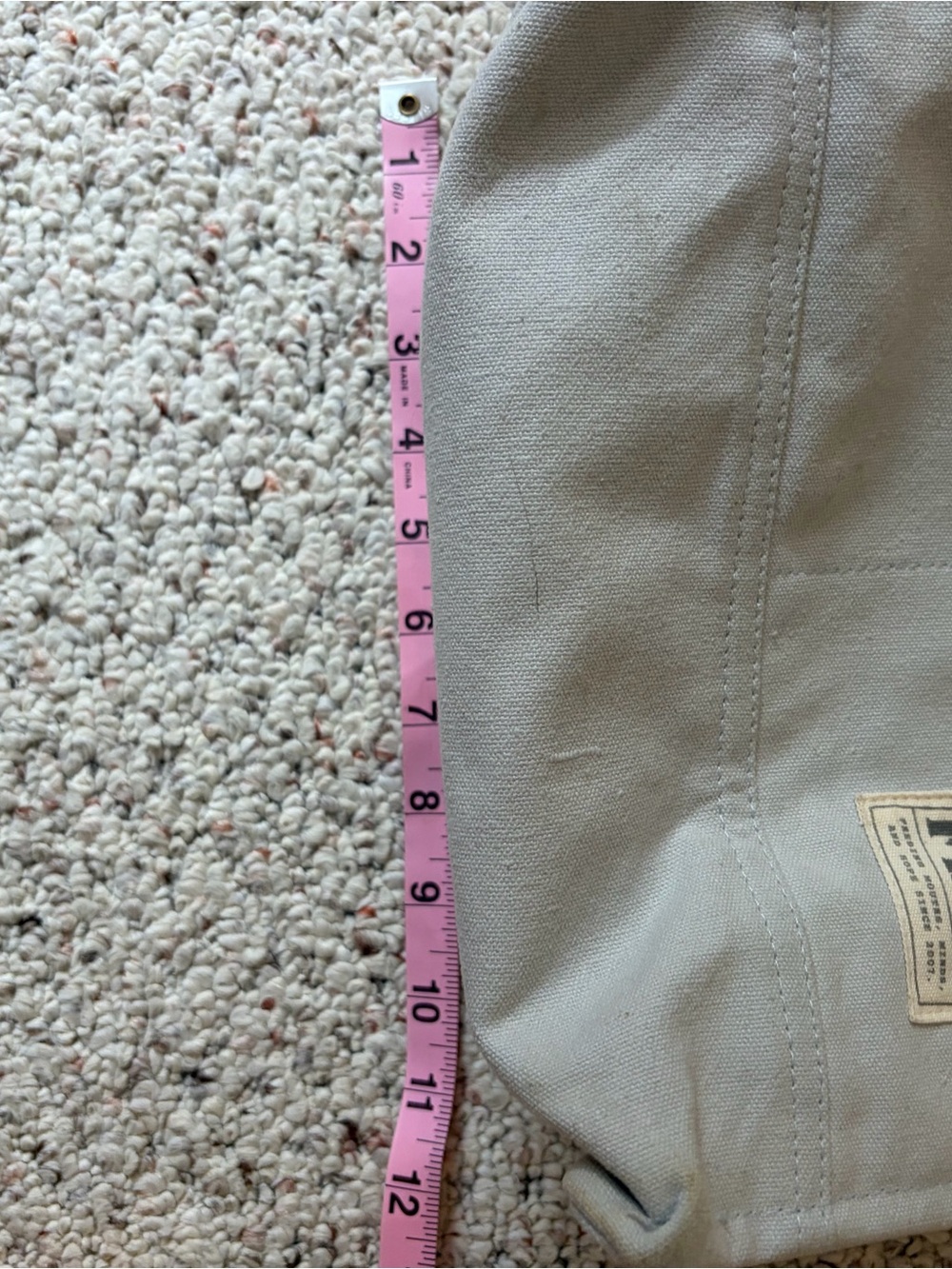 FEED Canvas Tote Bag with Brown Straps - Beige - Picture 6 of 6